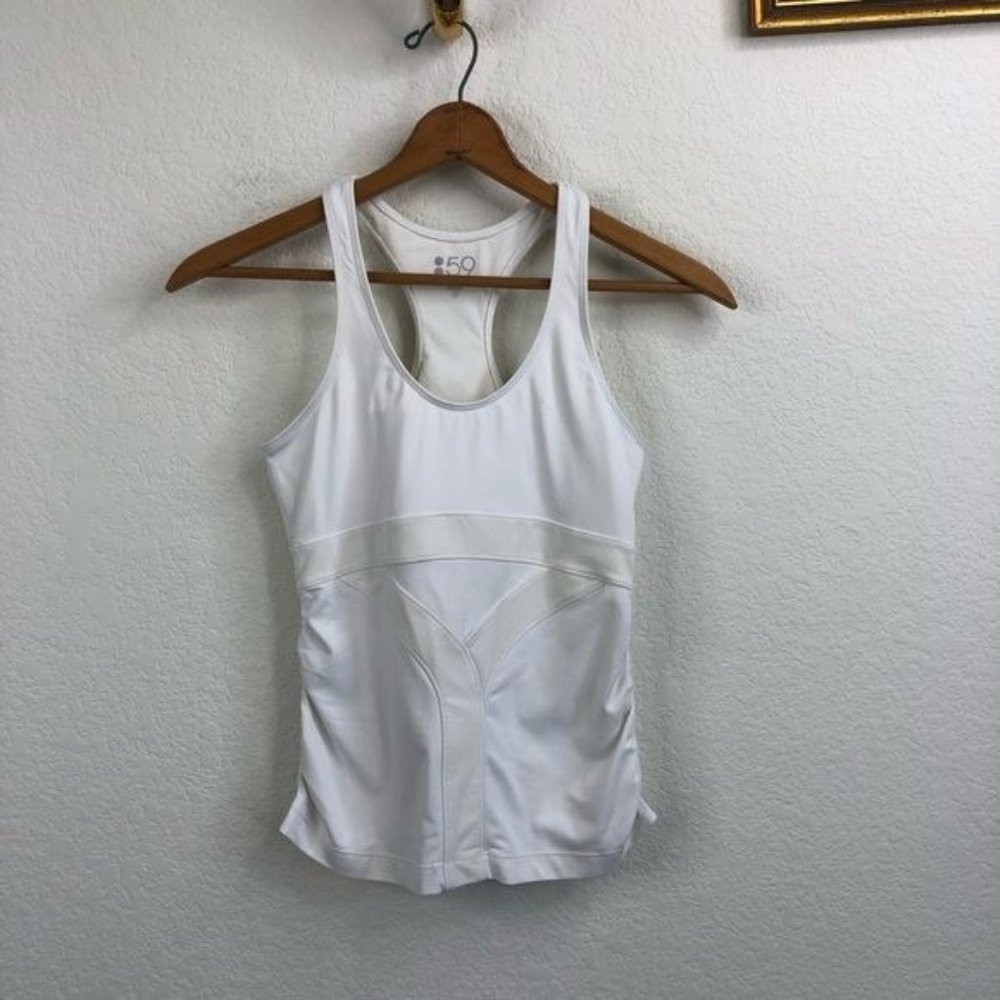 Splits59 Compression Mesh Ruched Side Racerback Workout Tank